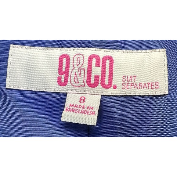 9 & Co. Blazer Womens Size 8 Royal Blue & Black Open Full Lining No Buttons NWT - Picture 5 of 11